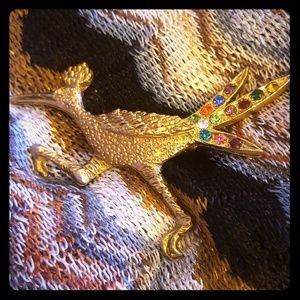 Roadrunner Brooch